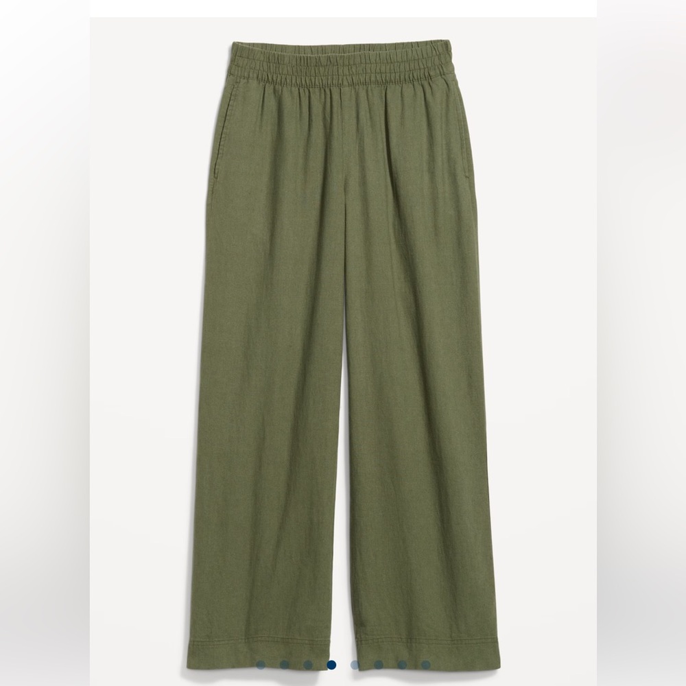 Old Navy High-Waisted Linen-Blend Wide-Leg Pants
